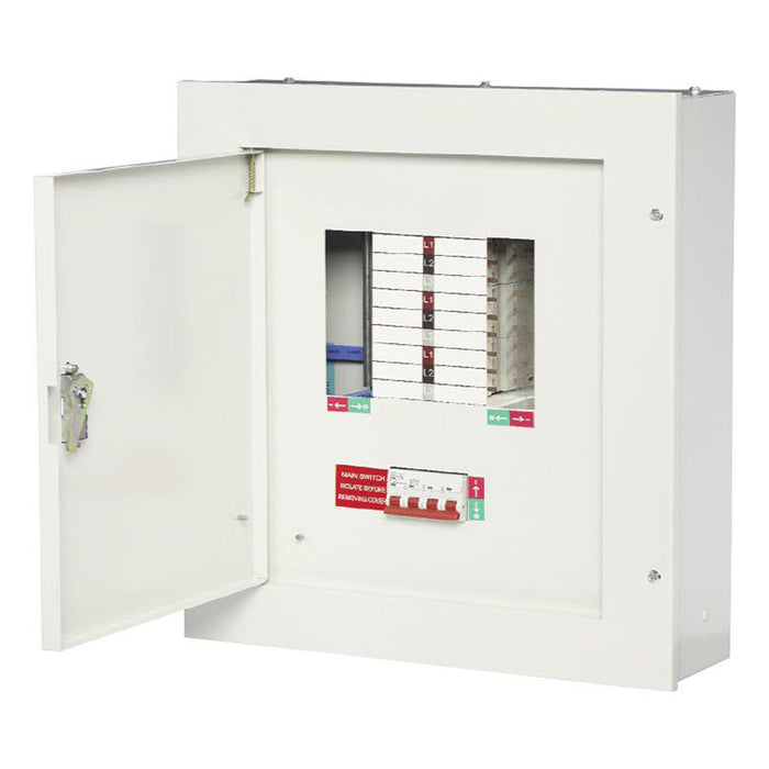 12 Way Panel 3 Phase & Neutral with 125A 4 Pole Isolator