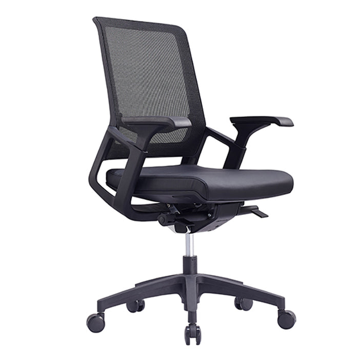 Titan Mid Mesh Back Leather Executive Chair