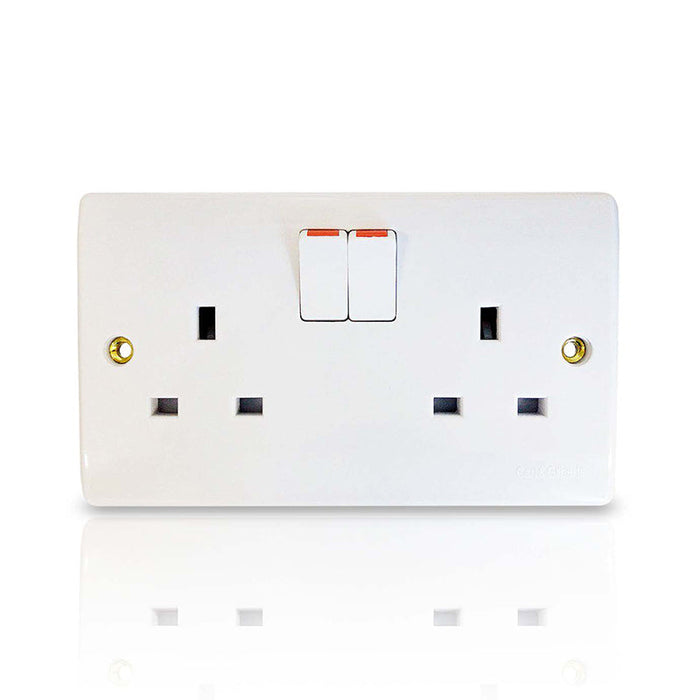 2 Gang Switched Double Outlet Socket 220V MG