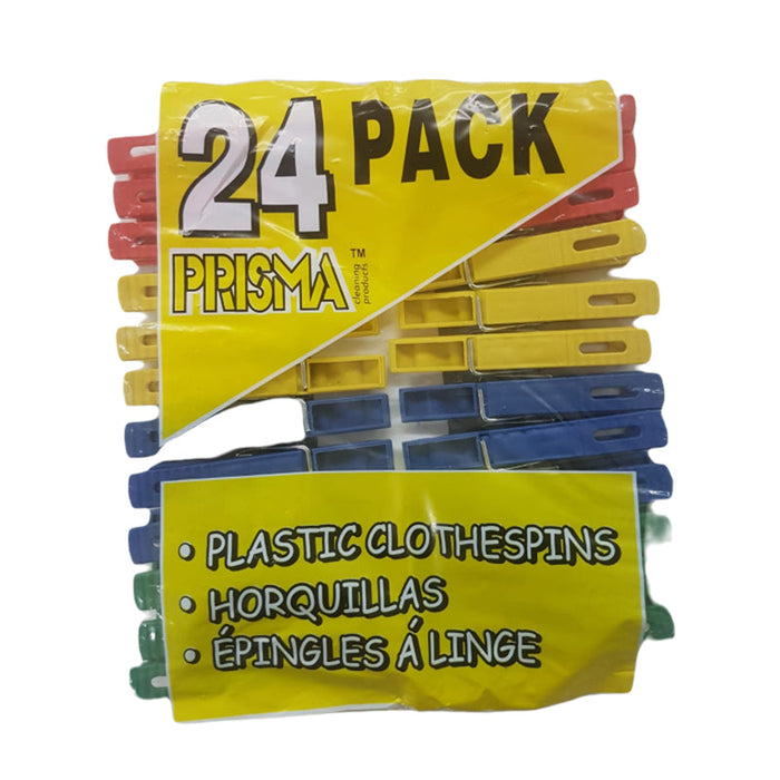 Clothes Pins Plastic PRISMA 24pk