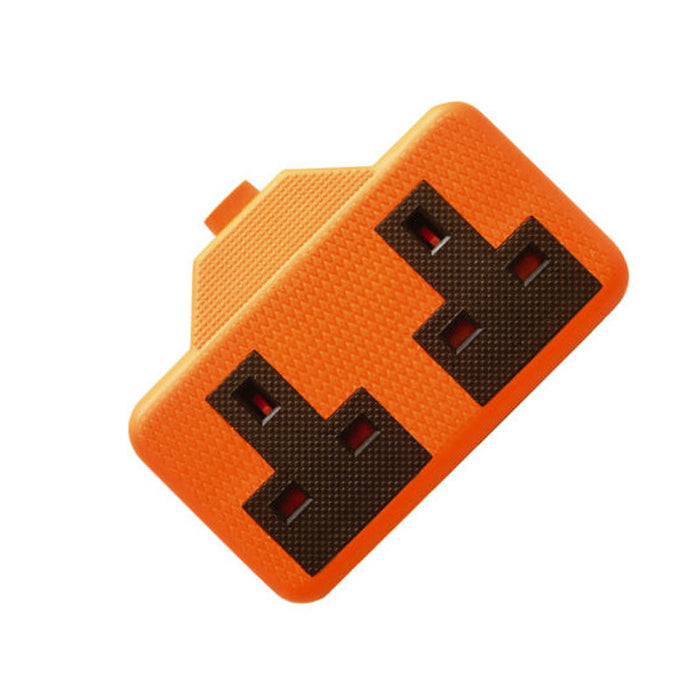 Extension Double Trailing Socket Orange 230V 13A