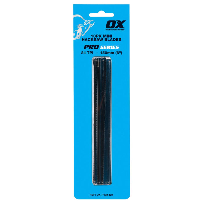 OX Pro 6" Hacksaw Blades 24 TP1 (10 Pack)